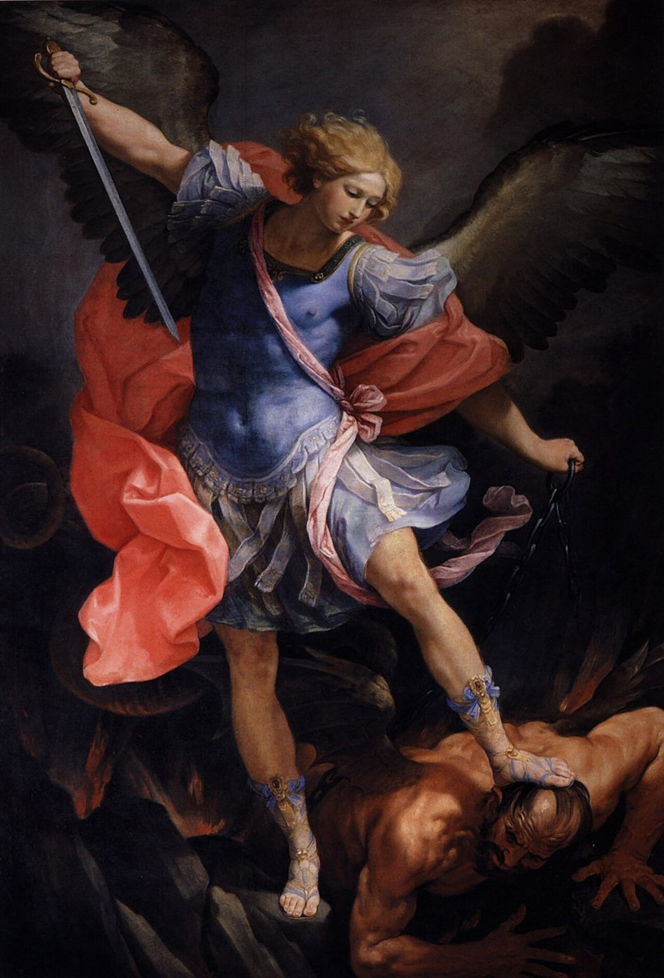 Saint Michael the Archangel, Guido Reni, 1635. Santa Maria della Concezione, Rome.